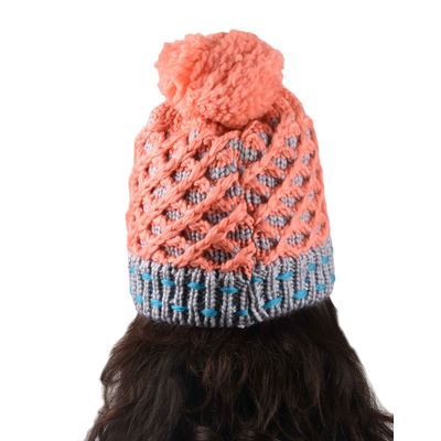 Tiekart women multi woollen cap