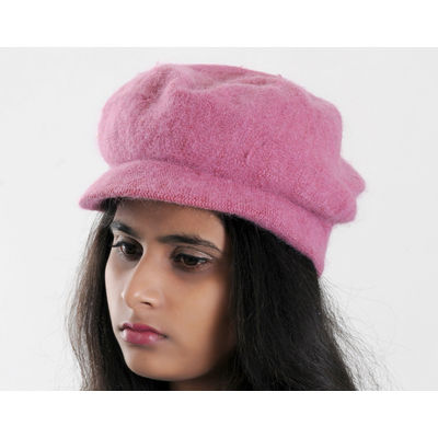 Purple Warm Winter Woolen Fashionable Caps for Women