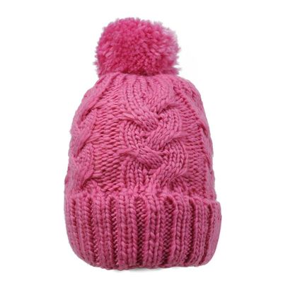 Pink Warm Knitted Winter Woolen Fashionable Caps for Women