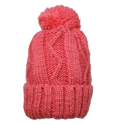 Red Warm Knitted Winter Woolen Fashionable Caps for Women