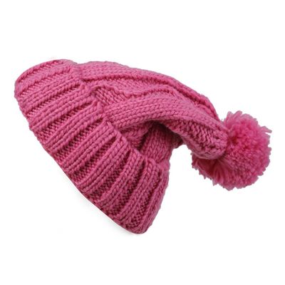 Pink Warm Knitted Winter Woolen Fashionable Caps for Women