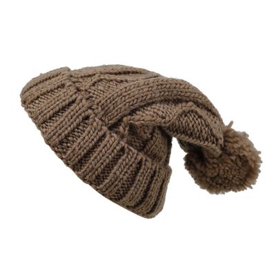 Brown Warm Knitted Winter Woolen Fashionable Caps for Women