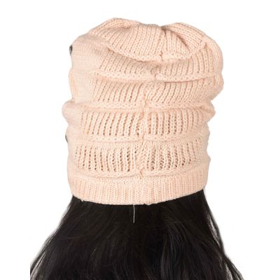 Tiekart women pink woollen cap