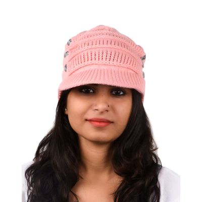 Tiekart women pink  wollen cap