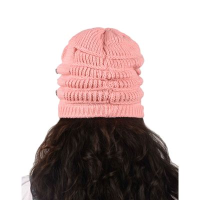 Tiekart women pink  wollen cap