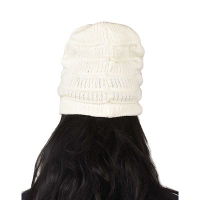 Tiekart women white woollen cap