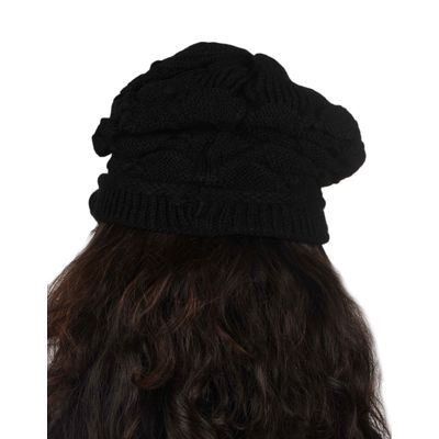 Tiekart women black  wollen cap