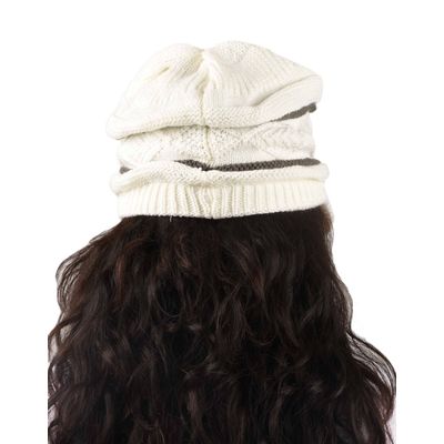 Tiekart women white woollen cap