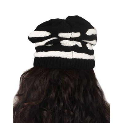 Tiekart women black  wollen cap