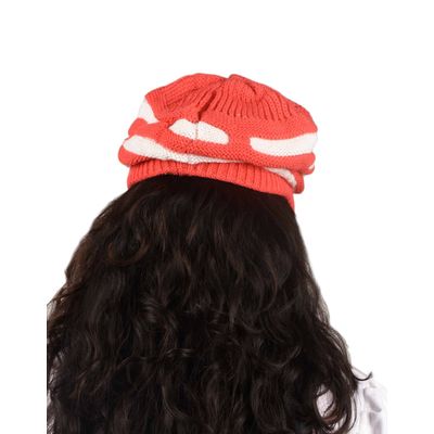 Tiekart women coral  wollen cap