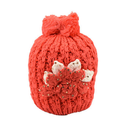 Tiekart women red paisely woollen cap