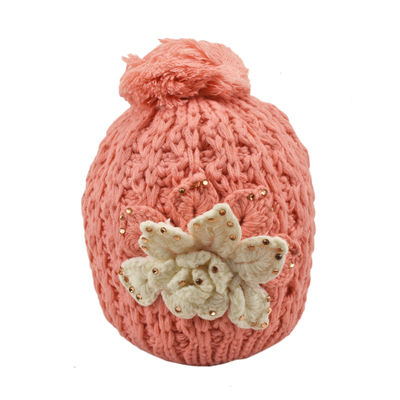 Tiekart women pink paisely woollen cap