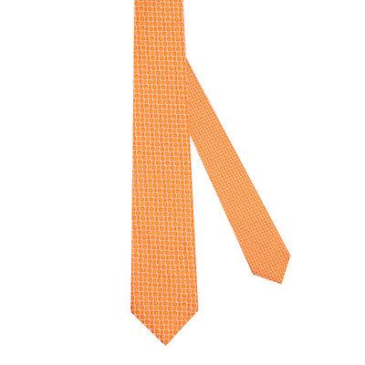 Tiekart men orange polka dot  tie