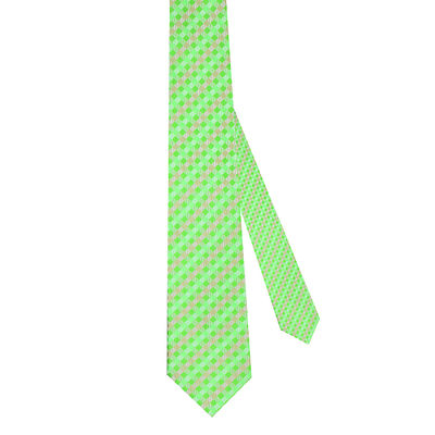 Tiekart men green checked  tie