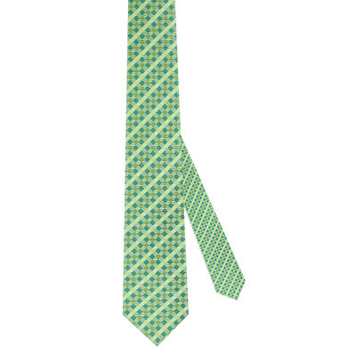 Tiekart men green checked  tie