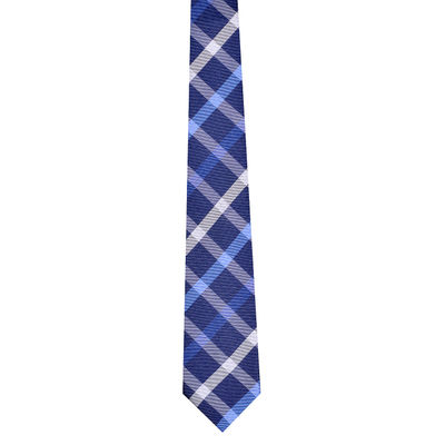 Blue Checks Micro Fiber Necktie for Men