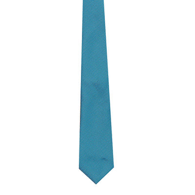 Blue Self Design Micro Fiber Necktie for Men