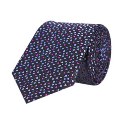 Men Tie - Blue Designer Polka Dots ties for men