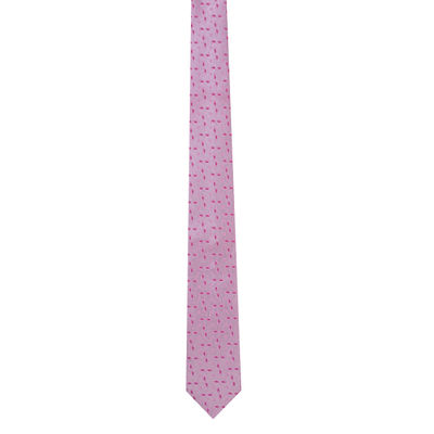 Men Tie - Pink floral/paisley Micro Fiber Necktie for Men