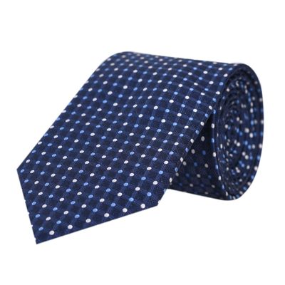 Men Tie - Blue Designer Polka Dots ties for men