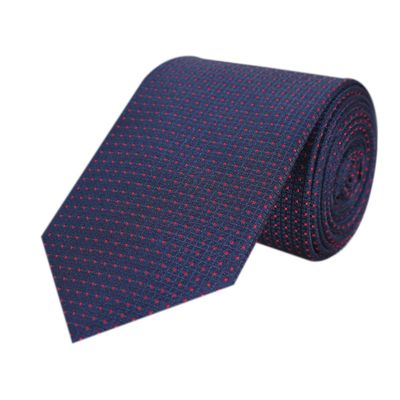 Men Tie - Blue & red Designer Polka Dots ties for men