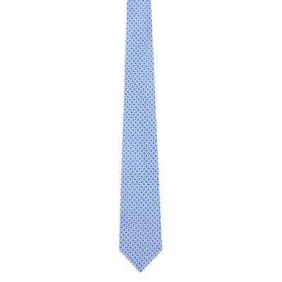 Men Tie - Blue Impression Micro Fiber Necktie for Men