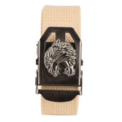 Tiekart men beige belt