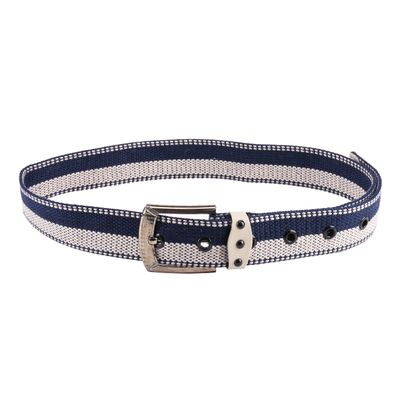 Tiekart men blue striped belt