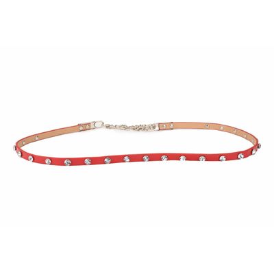 Tiekart women red stone overlaid  belt