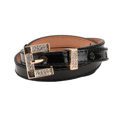 Tiekart women black stone overlaid  belt