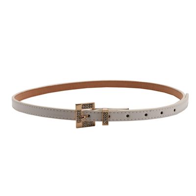 Tiekart women white stone embedded  belt