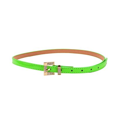 Tiekart women green stone embedded  belt