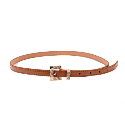 Tiekart women brown stone embedded  belt