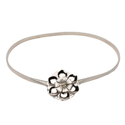 Tiekart women silver floral  belt