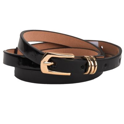 Tiekart women black plain solids  belt