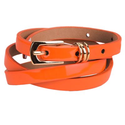 Tiekart women orange plain solids  belt