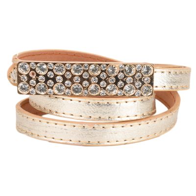 Tiekart women silver stone embedded  belt