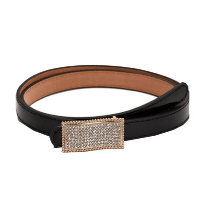 Tiekart women black stone overlaid  belt