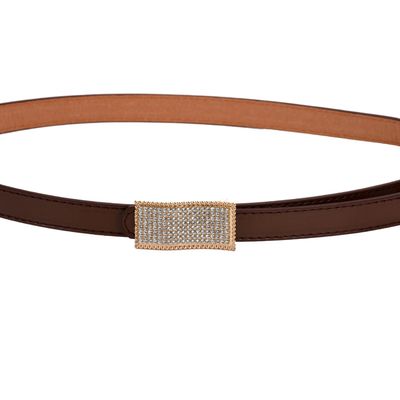 Tiekart women brown stone overlaid  belt