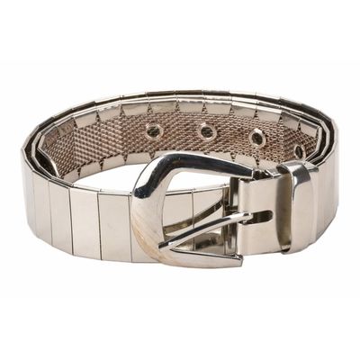 Tiekart women silver striped  belt