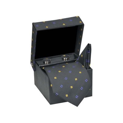 Tiekart cool combos black tie+pocketsquare+cufflink