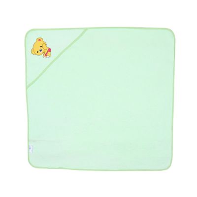 Tiekart Kids soft Hooded Towel Teddy Design - Green