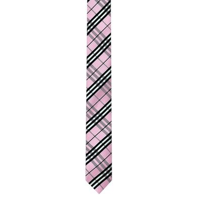 Tiekart men purple checked  thin slim tie