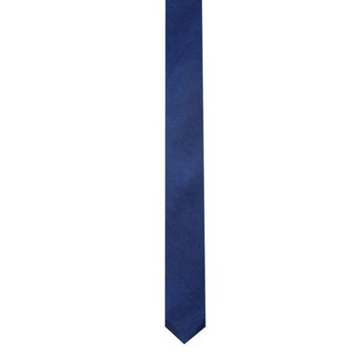 Tiekart men blue plain solids  thin slim tie