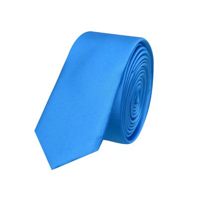 Blue Plain Thin Ties for Men
