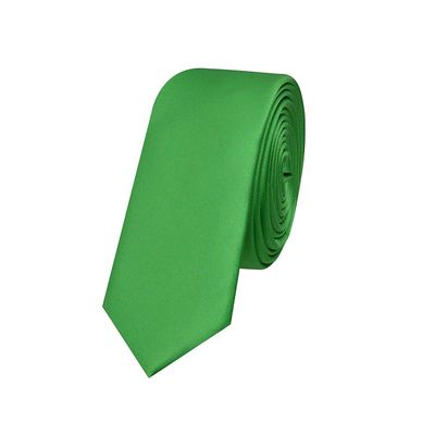 Tiekart Green Plain Thin Slim Ties for Men