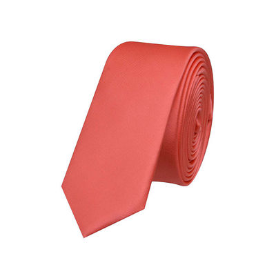 Pink Plain Thin Ties for Men