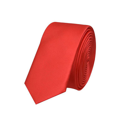 Red Plain Thin Ties for Men