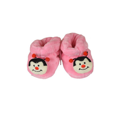 Funky Pink Flannel Booties Footwear for Baby Boys and Baby Girls