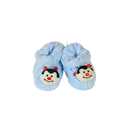 Funky Blue Flannel Booties Footwear for Baby Boys and Baby Girls